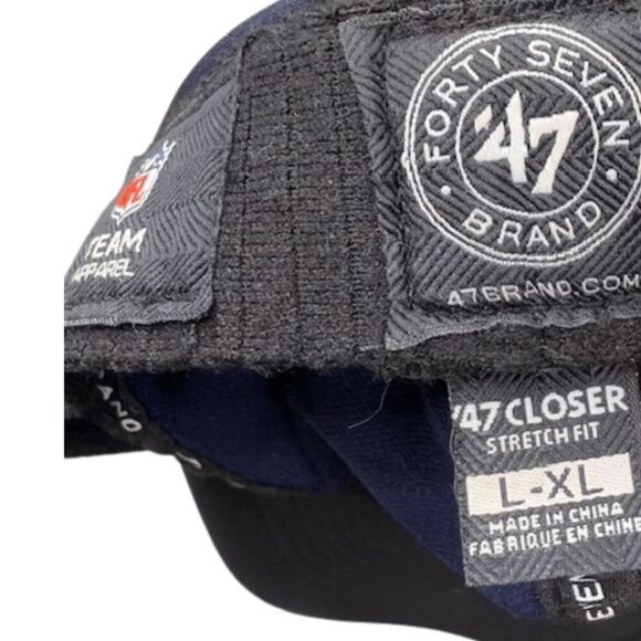 47 Brand Men's New England Patriots Stretch Fit Hat Navy Blue Size Large/XL - Picture 6 of 6